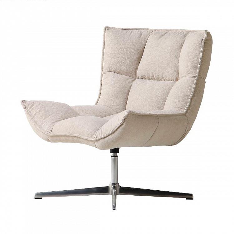 Center Swivel Office Chair, Silver Metal Base RM